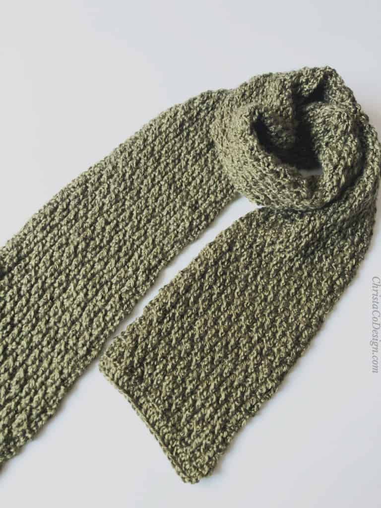 picture of men's crochet scarf free pattern