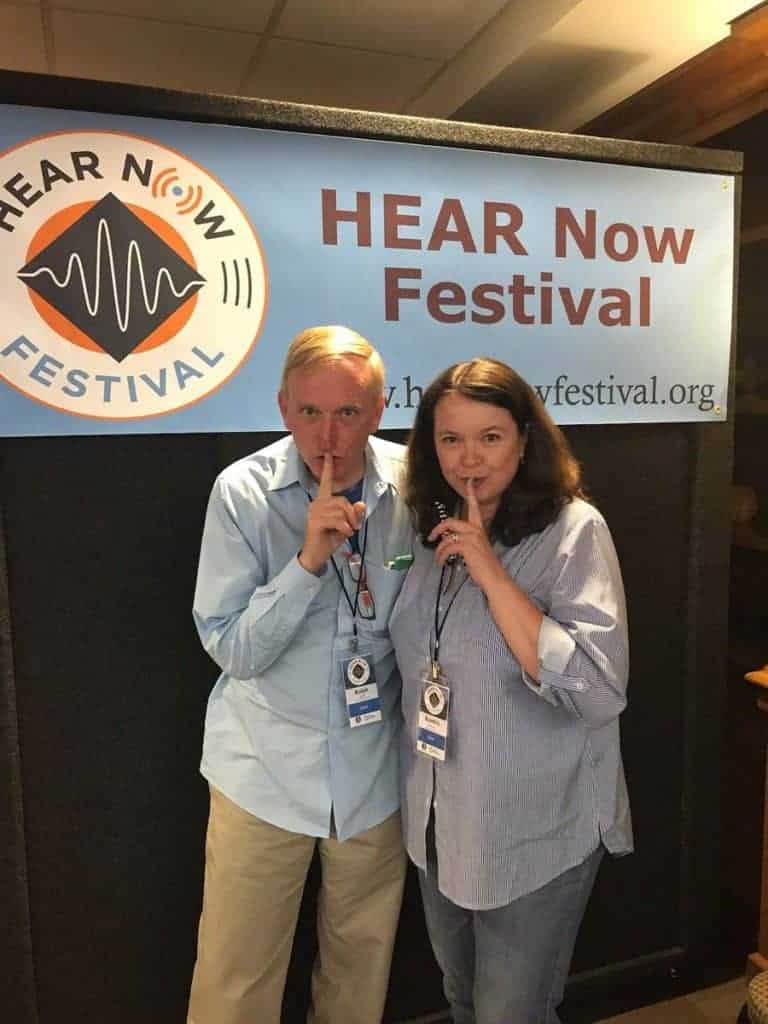 Ralph Scott, Kendra Murray outside of HEAR NOW Festival 'Whisperroom'
Credit: Dakota Krout (THE Dakota Krout)