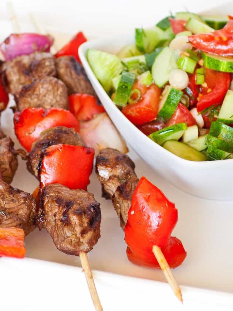 Garlic & Herb Lamb Kabobs Recipe (video) Tatyanas Everyday Food