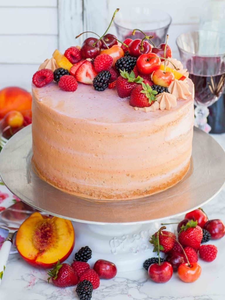 fresh fruit cake recipe with sangria, sangria cake