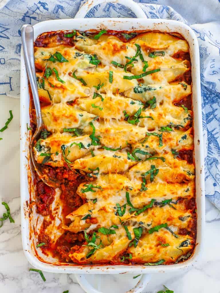 Cheesy Stuffed Pasta Shells Recipe (video) Tatyanas Everyday Food