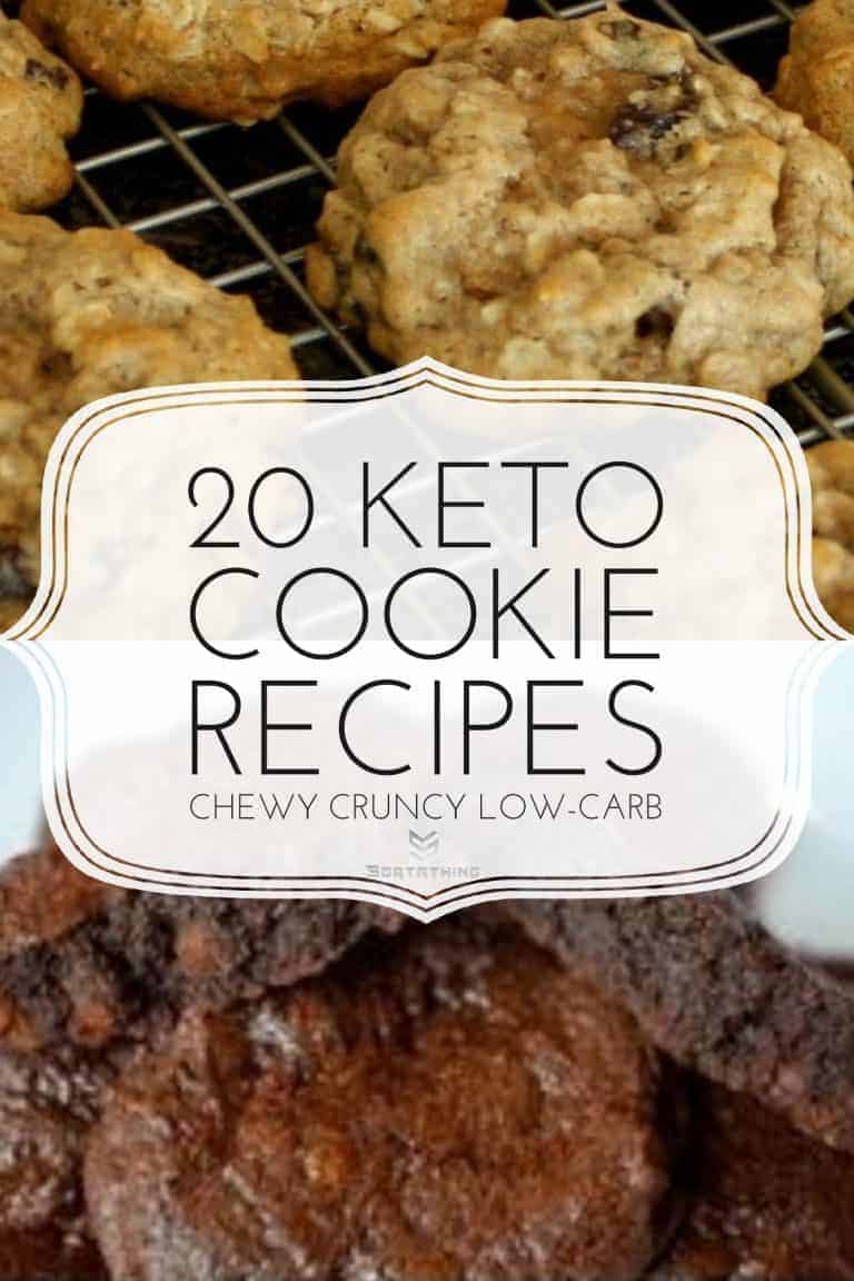 20 Keto Cookie Recipes - Chewy Crunchy Low Carb - Sortathing Food & Health Keto Vanilla Cinnamon Cookies & Fudge Brownie Cookies