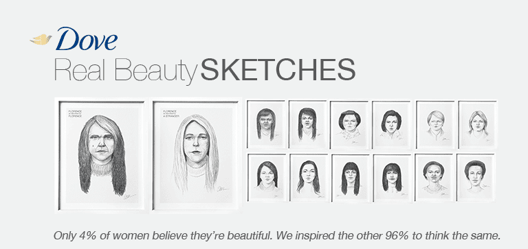 marketing bellezza in dove real sketches campaign