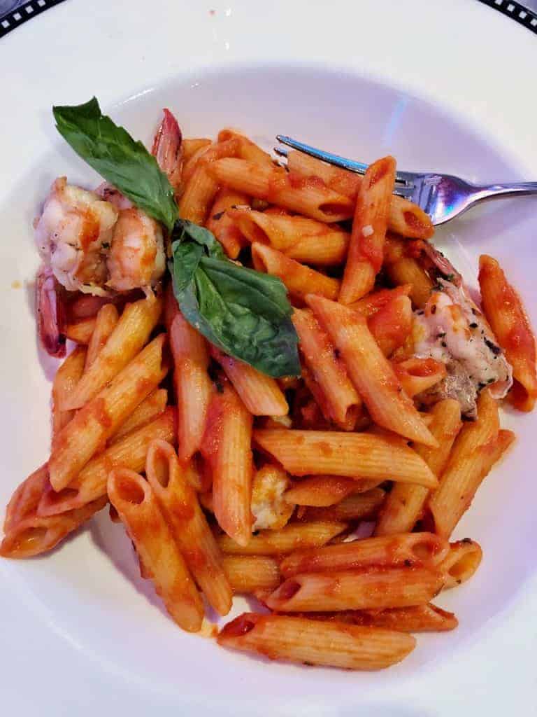 Penne Arrabbiata from the Let the Magic Begin Menu Disney Magic Transatlantic cruise