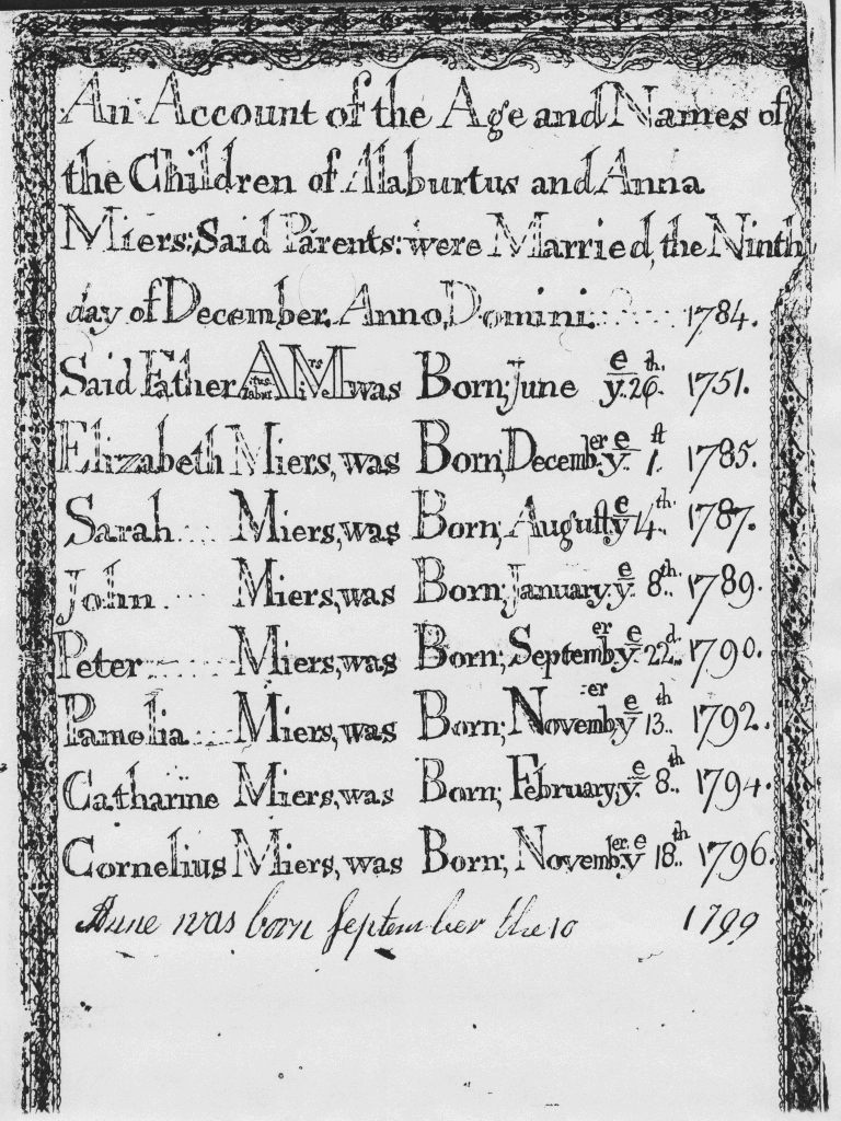 Family BIble of Albertus Myers