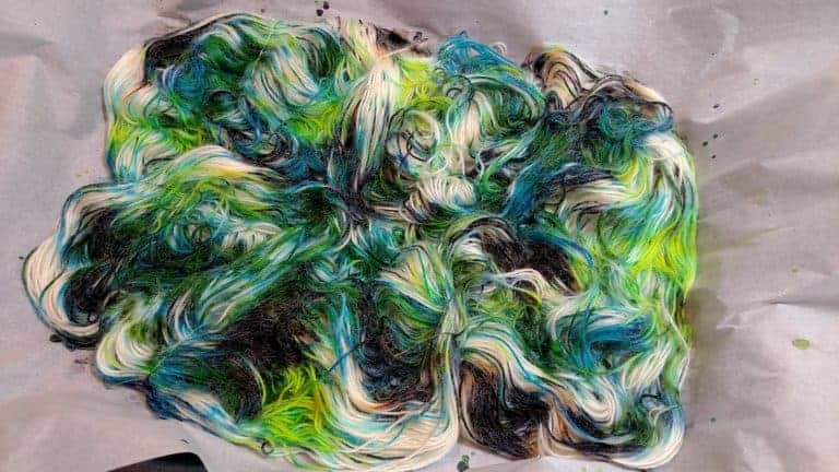 Ice dyed yarn