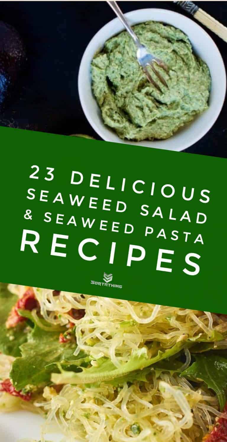 23 Delicious Seaweed Salad, Seaweed Pasta & Kelp Noodle Recipes - Avocado & Seaweed Hummus & Pesto Kelp Noodle Salad