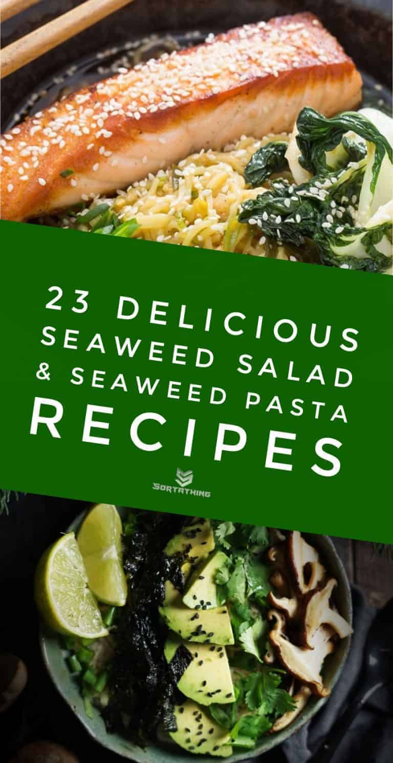 23 Delicious Seaweed Salad, Seaweed Pasta & Kelp Noodle Recipes - Pan-Roasted Salmon with Spicy Miso Broth & Wakame & Seaweed & Mushroom Congee