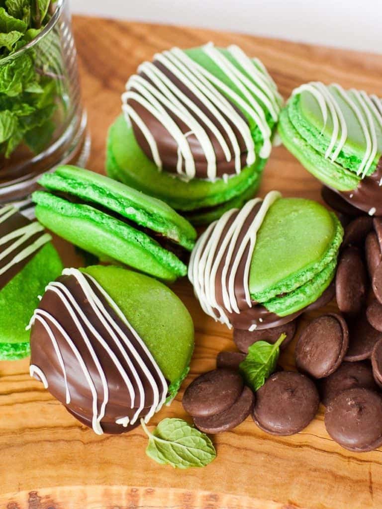 Chocolate Mint Macarons (video) Tatyanas Everyday Food