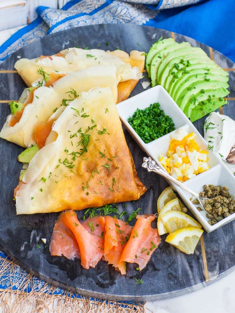 Smoked Salmon Savory Crepes (video) Tatyanas Everyday Food