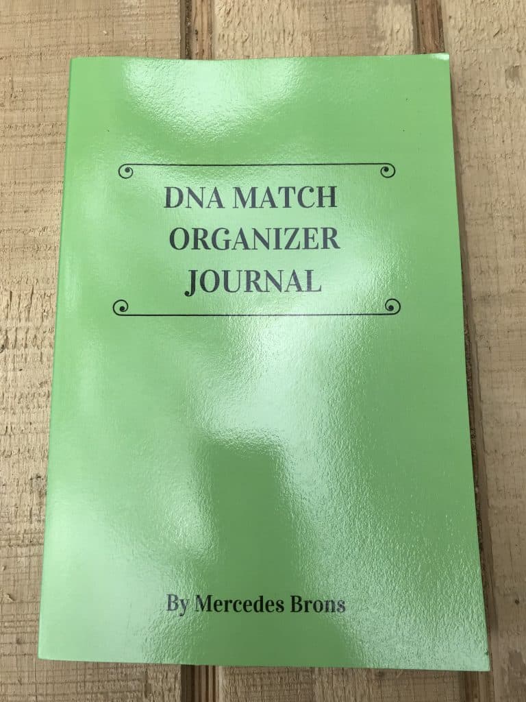 Image of the front cover of the DNA Match Organizer Journal