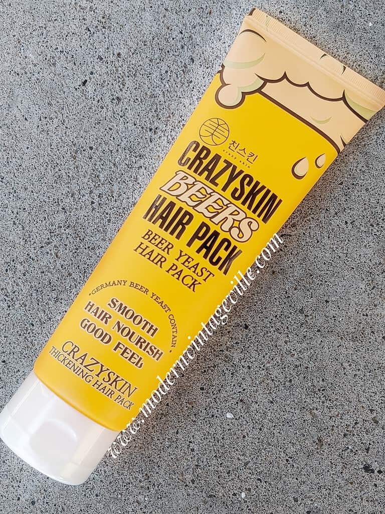 crazyskin beers hair pack containing brewers yeast mask for hair