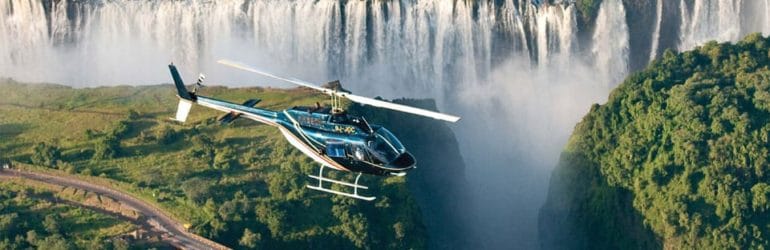 Helicopter ride over Victoria Falls