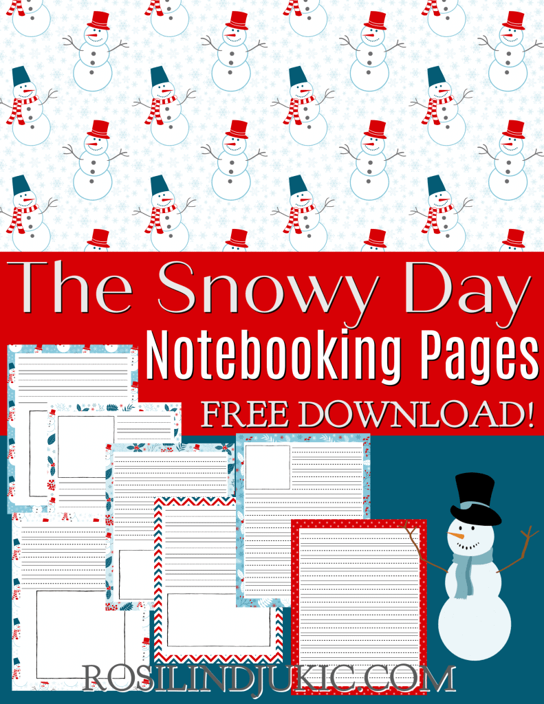 These cute and fun The Snowy Day notebooking pages are free and great to use to help build comprehension of the famous book by Mr. Keates. #alittlerandr #thesnowyday #notebookingpages #homeschooling
