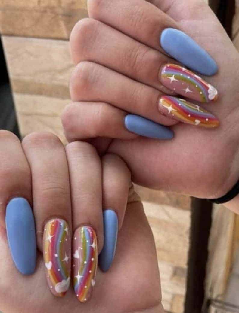 rainbow nail designs