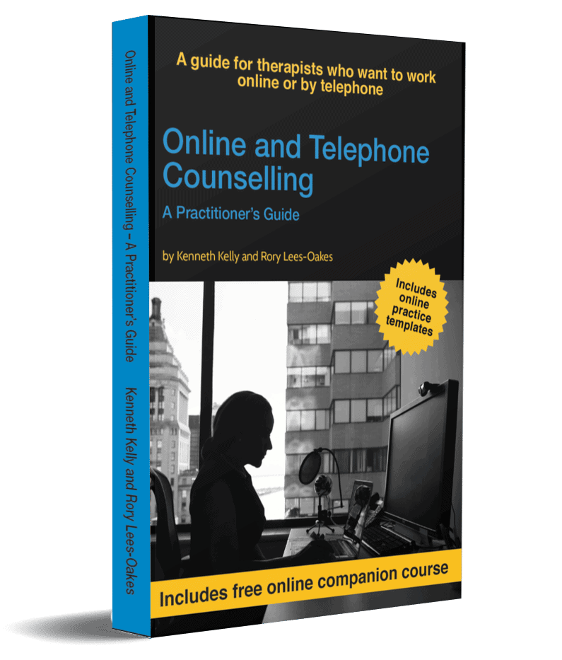 Online and Telephone Counselling Book - 3D book cover Online and Telephone Counselling Book - 3D book cover