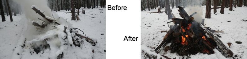 How to Start a Fire in the Snow
