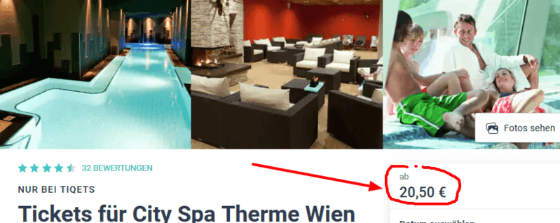 Screenshot Deal Therme Wien - E-Ticket günstig ab 20,50€ Screenshot Deal Therme Wien - E-Ticket günstig ab 20,50€