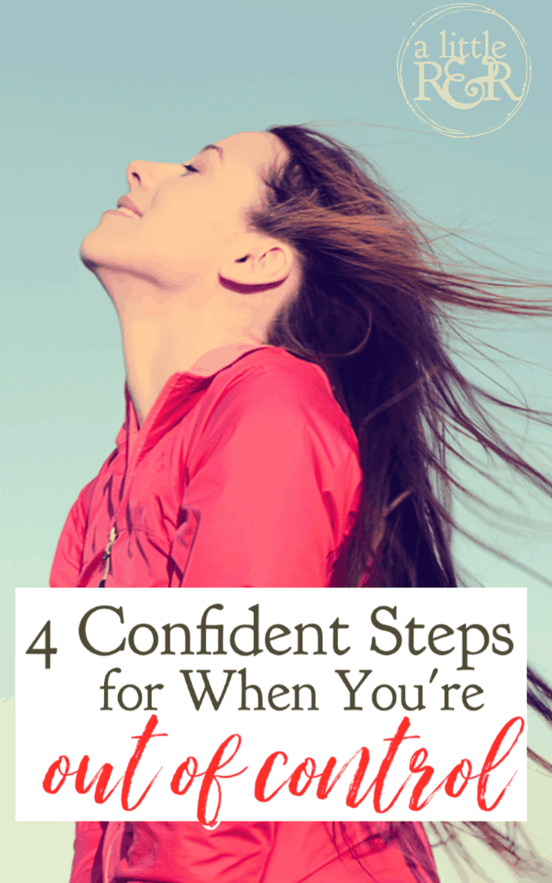 When we're out of control, our reaction can cause more damage or bring us to a place of peace and rest. Here are 4 things we should do. #alittlerandr #peace #rest #Bible #Bibleverses #meditate
