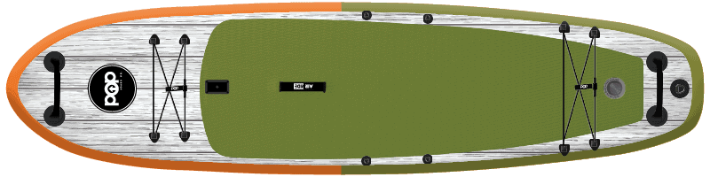 POP Paddleboard El Capitan Orange:Green 1