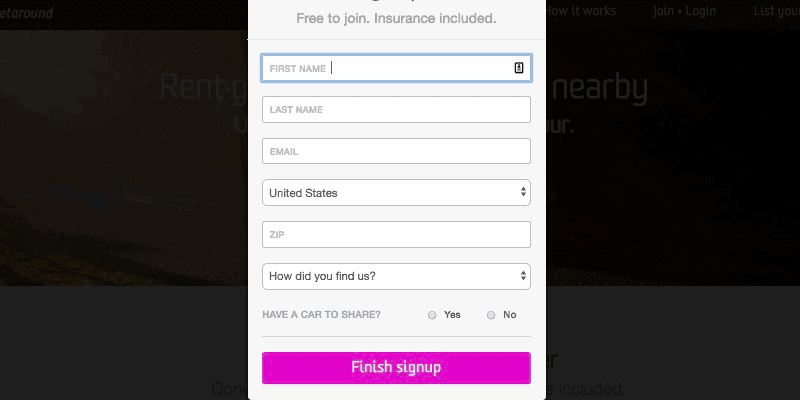 Getaround: Your Complete Guide to the Car-Sharing Service - Sign up