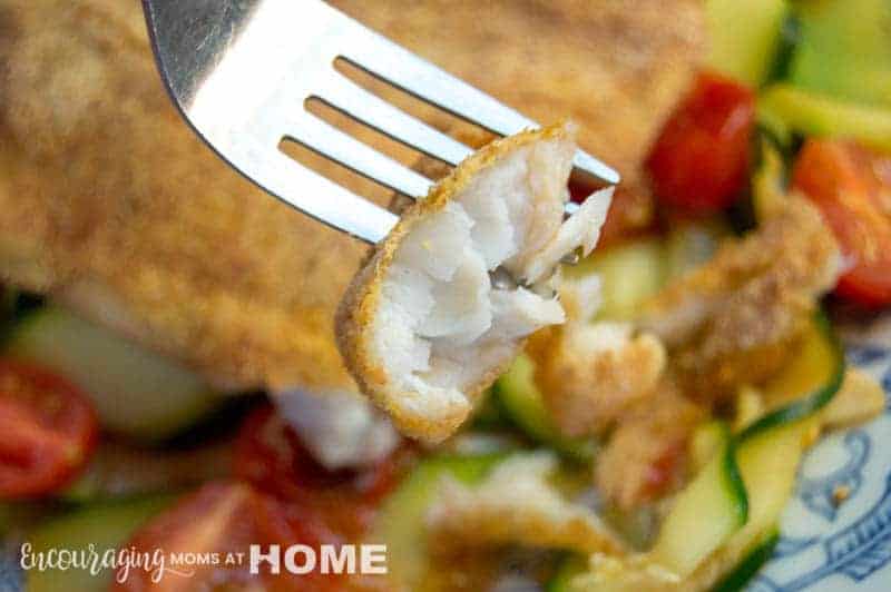 Air Fryer Tilapia Recipe With Tomato Garlic Zoodles These zoodles may take longer than pan frying, but they're well worth it! air fryer tilapia recipe with tomato