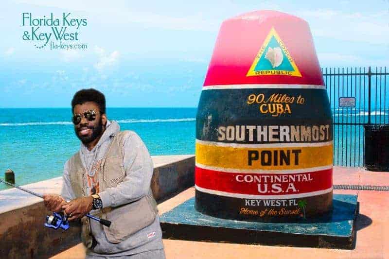 Southernmost Point A miami green screen photo booth image for Key West "Southernmost Point".