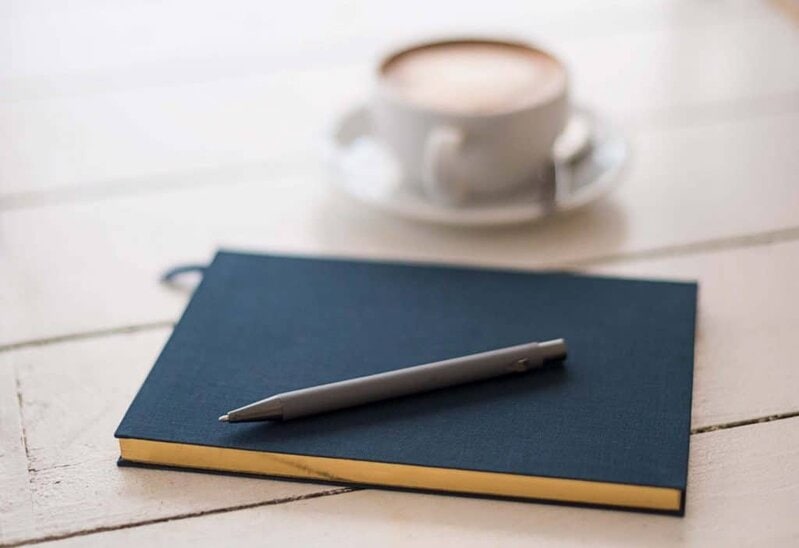 A photo of a notebook