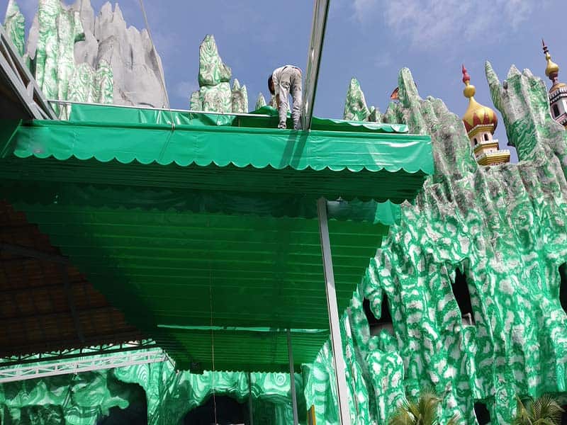 mái che di động cho khu du lịch