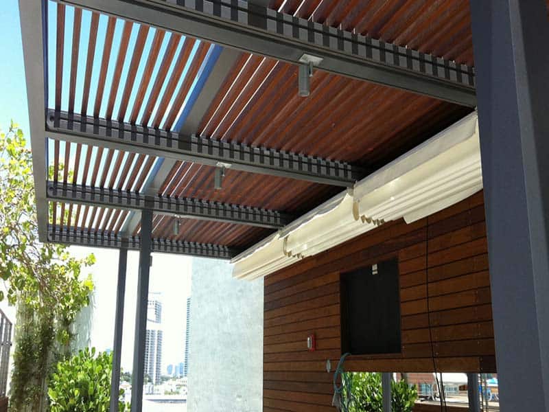 Mái hiên Gỗ và Bạt