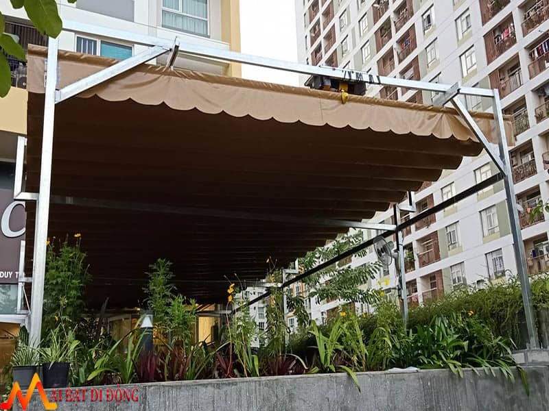 Mái che quán cafe mái che kéo xếp cho quán cafe