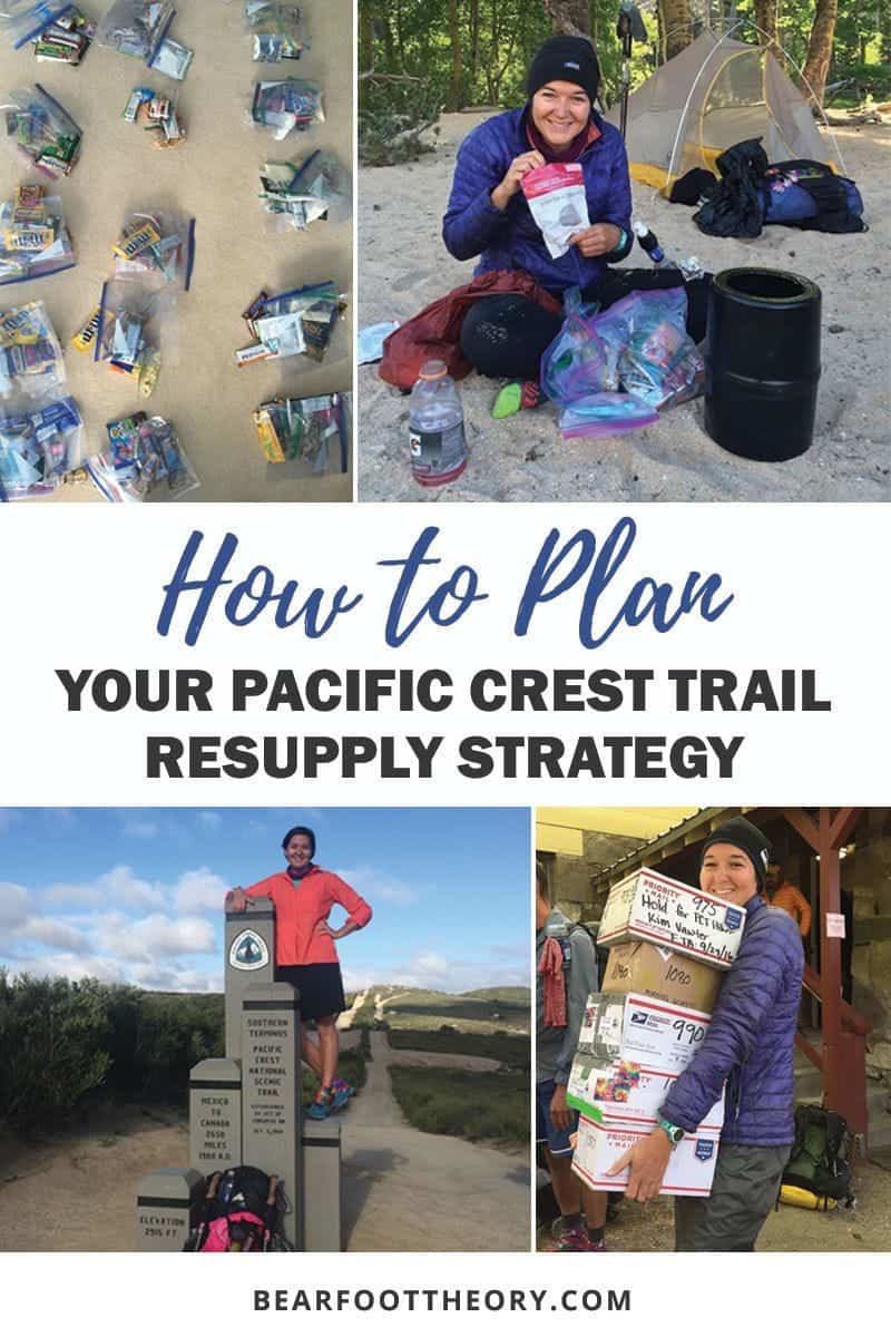 A step-by-step how-to guide for planning your Pacific Crest Trail resupply strategy - including varying resupply strategy options, how to select resupply points, lightweight backpacking food recommendations & food packing tips for your 2,650-mile thru-hike of the PCT.