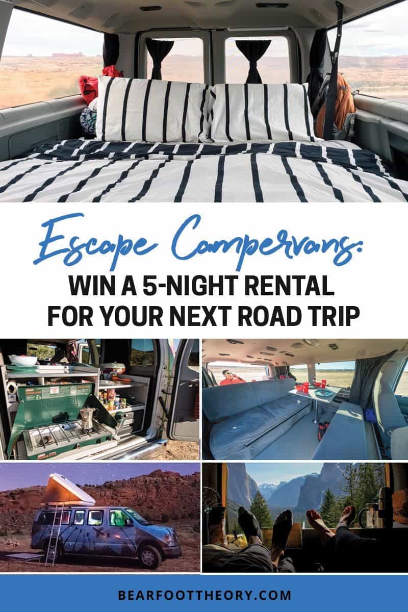 Try #vanlife out with our Escape Campervans Giveaway. Enter to win a 5 night campervan rental complete with everything you need for an epic adventure.