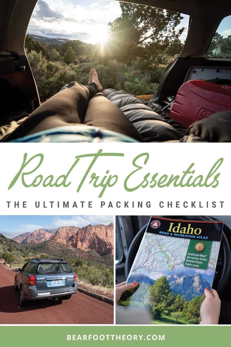 Get my complete road trip essentials packing checklist for adventure travelers that includes all of the things to bring on a camping road trip.