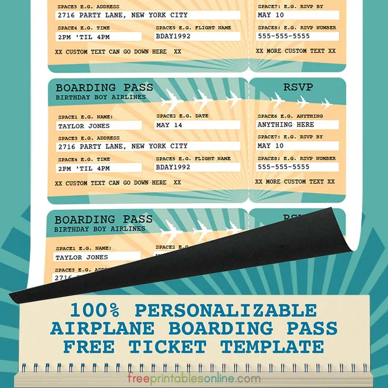 Airline Boarding Pass Template