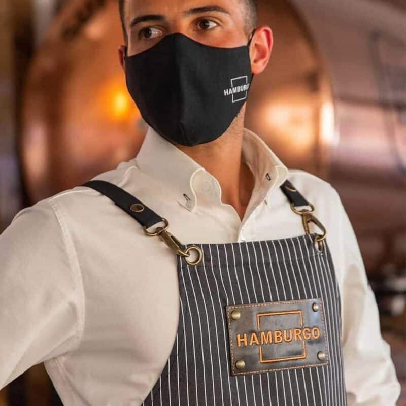 Avental 163 MF com mosquetões Café Hamburgo