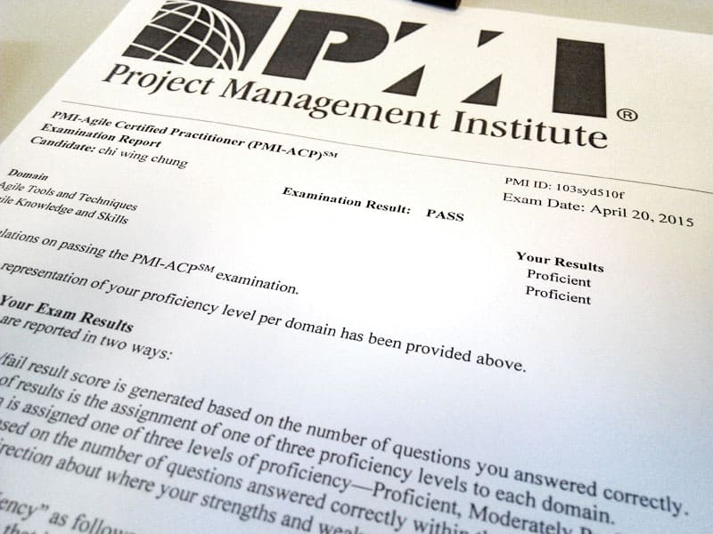 PMI-ACP exam report