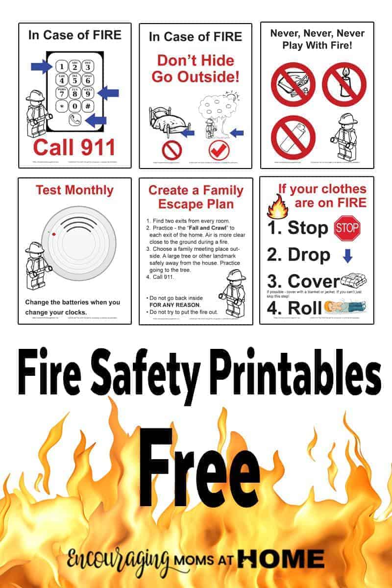 Free Fire Safety Posters with a LEGO® Theme