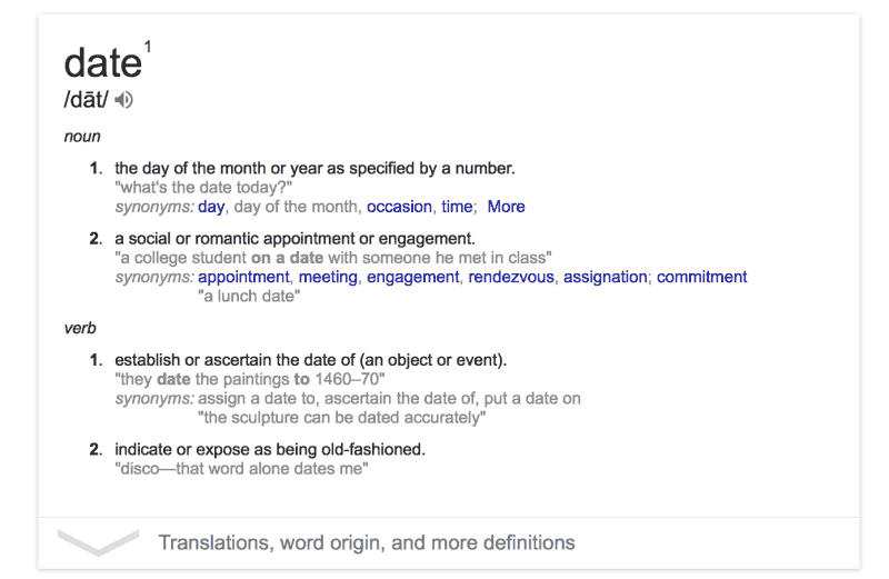 Day and date definition