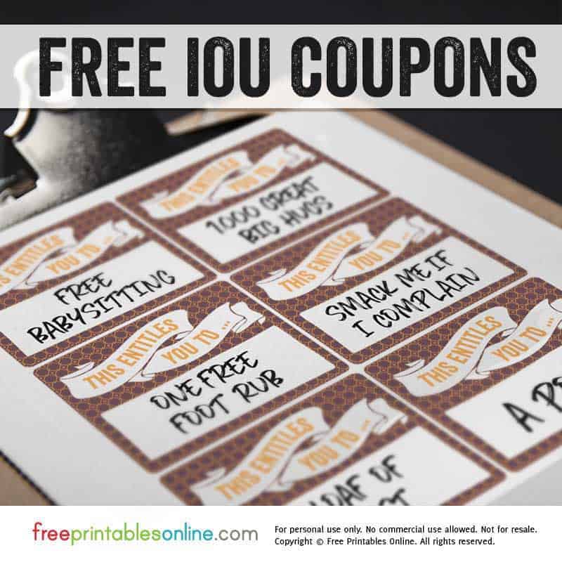 This Entitles You To IOU Coupon