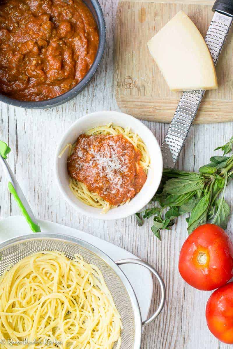Homemade Spaghetti Meat Sauce Renee Nicole's Kitchen