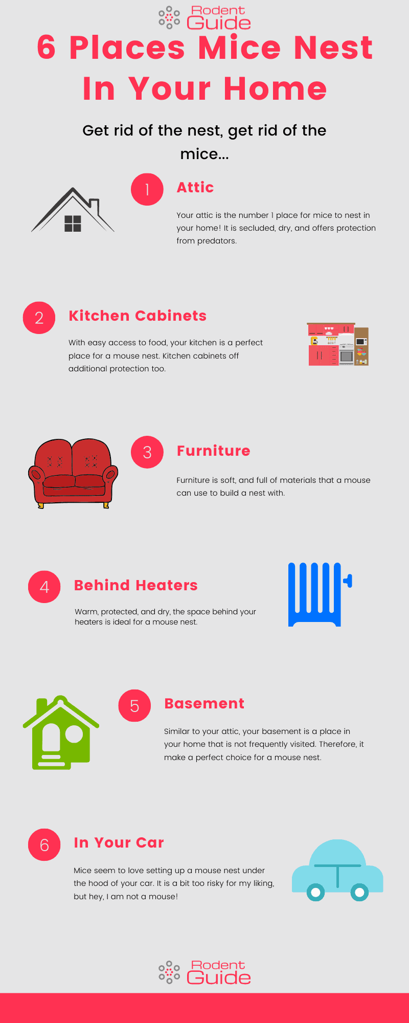 6 places mice nest in your home infogram.