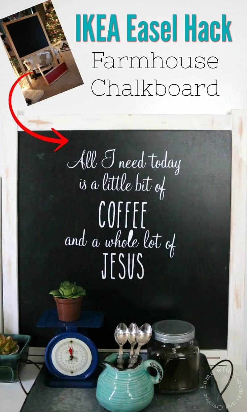 How To Make A Farmhouse Chalkboard From An Ikea Kids Easel The