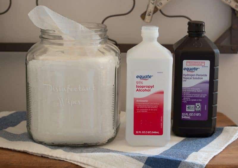 Homemade Disinfectant Wipes ingredients