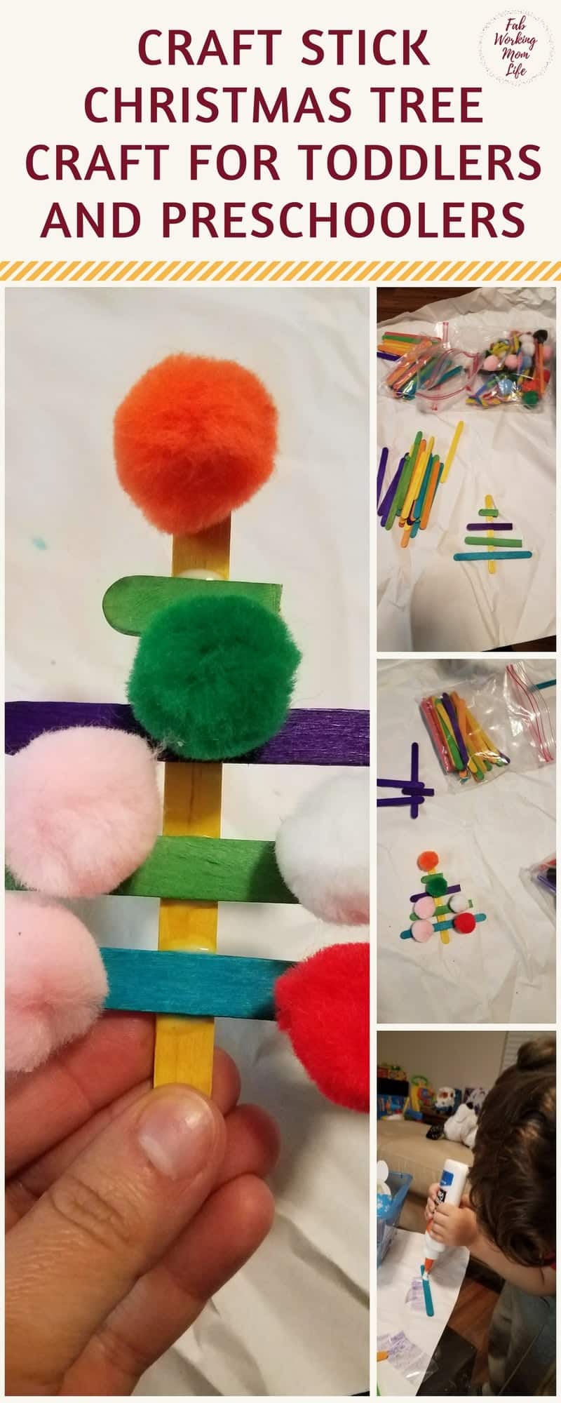 Craft Stick Christmas Tree And Other Simple Winter Crafts Your Toddlers And Preschoolers Will Love To Do Fab Working Mom Life