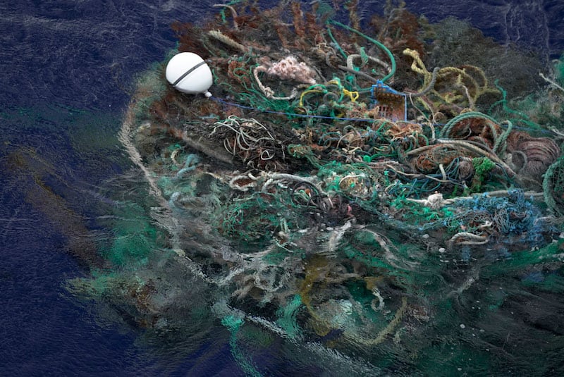 GPS tracker attached onto ghost fishing nets. Source: OVI