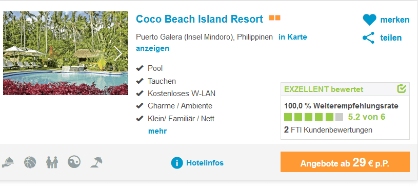 Screenshot Deal Philippinen Hotel Deals - nur 29,00€ die Nacht Urlaub in Asien Screenshot Deal Philippinen Hotel Deals - nur 29,00€ die Nacht Urlaub in Asien