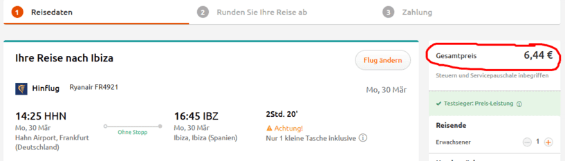 Screenshot Deal Ibiza Flug - ab 6,44€ günstig buchen Schnäppchen Screenshot Deal Ibiza Flug - ab 6,44€ günstig buchen Schnäppchen