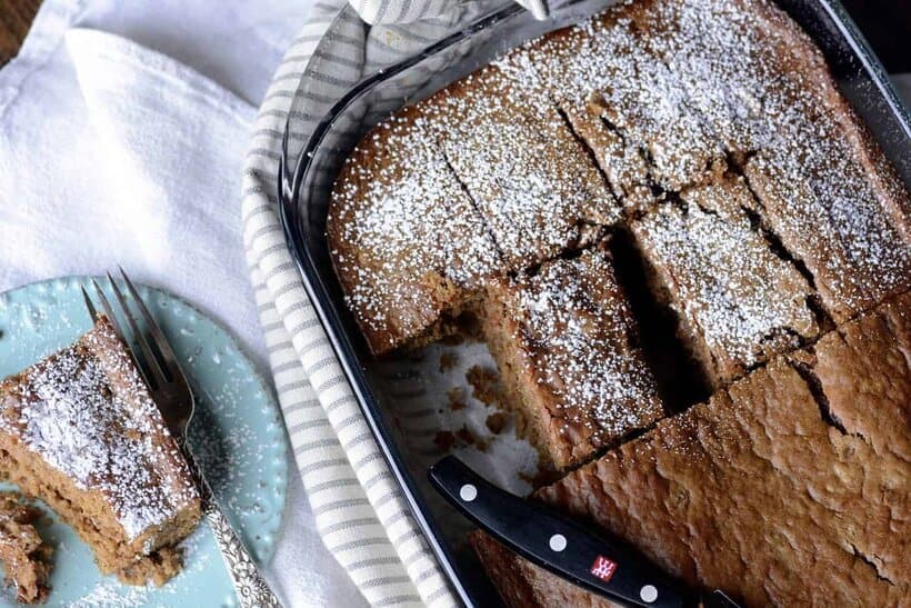 banana pumpkin walnut spice cake