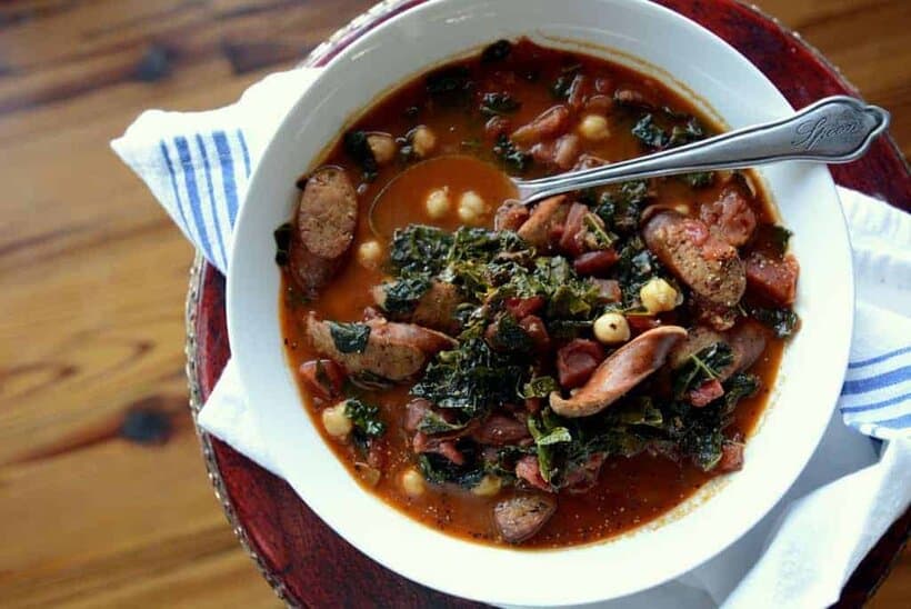 Andouille Sausage Beans & Kale Stew